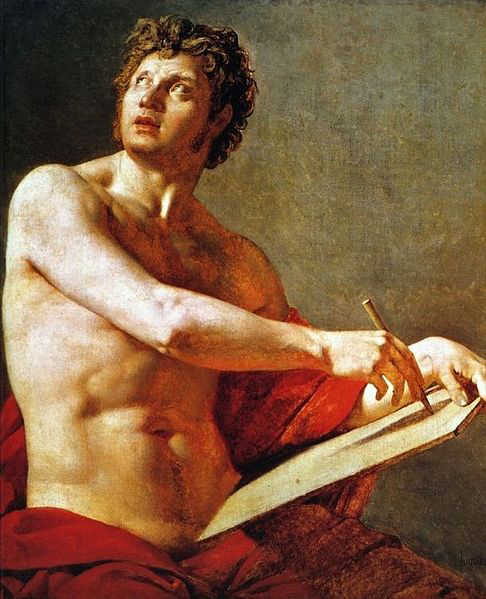 Jean Auguste Dominique Ingres Academic Study of a Male Torse.